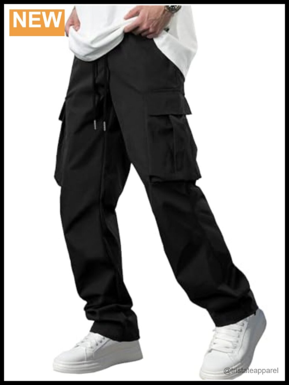 Men's Cargo Pants Joggers Sweatpants Hiking Tactical Pants Stretch Drawstring